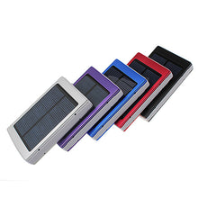 Load image into Gallery viewer, Portable Solar Panel Dual USB External Mobile Battery Power Bank Pack Charger for iPhone HTC