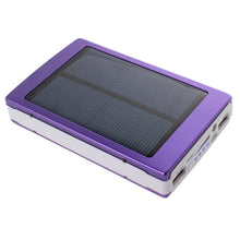 Load image into Gallery viewer, Portable Solar Panel Dual USB External Mobile Battery Power Bank Pack Charger for iPhone HTC