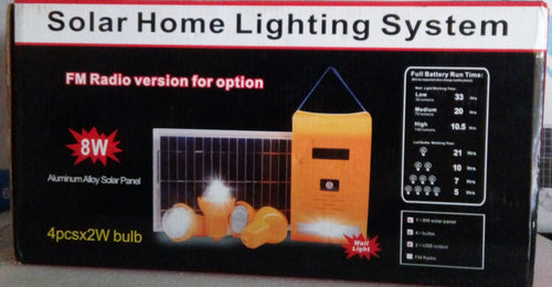 8W Solar Lighting System